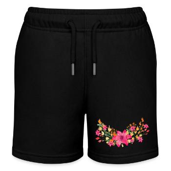 fleur - Short de jogging enfant bio Stanley/Stella - noir - Devant