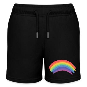 Drapeau arc-en-ciel impressionnant, cadeau de fierté gay lesbienne LGBTQ - Short de jogging enfant bio Stanley/Stella - noir - Devant