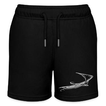 Motif météorologique vectoriel de tempête et de vent - Short de jogging enfant bio Stanley/Stella - noir - Devant