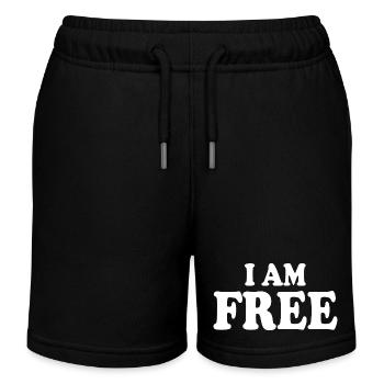 I am free - Kids Organic Sweat Shorts by Stanley/Stella - black - Front