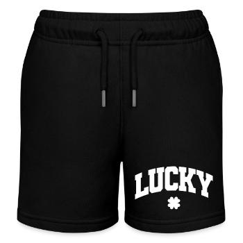 Cadeau de la Saint-Patrick Trèfle Hommes, Femmes, Enfants - Short de jogging enfant bio Stanley/Stella - noir - Devant