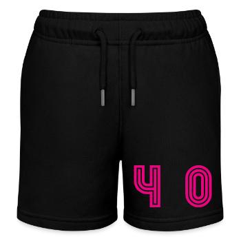 40. 40 ANS. 40e ANNIVERSAIRE. ANNIVERSAIRE 40 ANS. - Short de jogging enfant bio Stanley/Stella - noir - Devant
