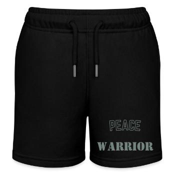 Krieger des Friedens - Kinder Organic Joggingshorts Mini Bolter von Stanley/Stella - Schwarz - Vorne