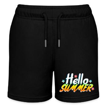 Hallo Sommer - Kinder Organic Joggingshorts Mini Bolter von Stanley/Stella - Schwarz - Vorne