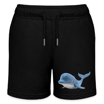 Willibald der freundliche Wal - Kinder Organic Joggingshorts Mini Bolter von Stanley/Stella - Schwarz - Vorne