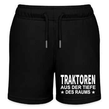 Traktor - Kinder Organic Joggingshorts Mini Bolter von Stanley/Stella - Schwarz - Vorne