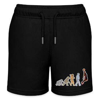 Evolution Basketball Player Grunge - Kids Organic Sweat Shorts by Stanley/Stella - black - Front