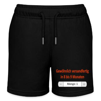 Baby- Babybauch - in 8 bis 9 Monaten - Vers.2 - Kinder Organic Joggingshorts Mini Bolter von Stanley/Stella - Schwarz - Vorne