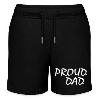 Proud dad - Short de jogging enfant bio Stanley/Stella - noir - Devant