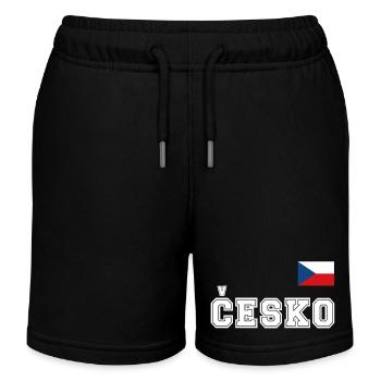 Look maillot de la République tchèque – Česko avec drapeau - Short de jogging enfant bio Stanley/Stella - noir - Devant