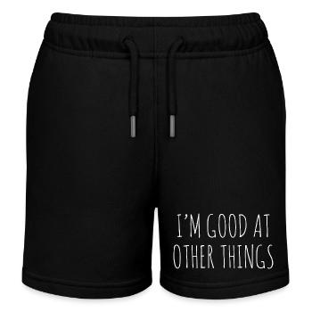 Ich bin gut in anderen Dingen - Kinder Organic Joggingshorts Mini Bolter von Stanley/Stella - Schwarz - Vorne