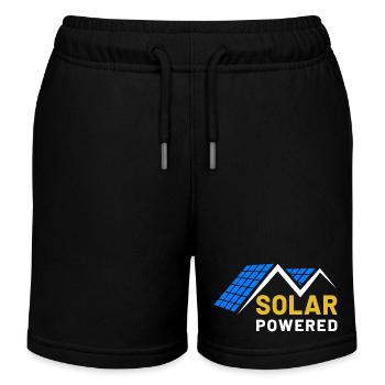 Énergie solaire, Photovoltaïque, Énergie solaire, Soleil - Short de jogging enfant bio Stanley/Stella - noir - Devant