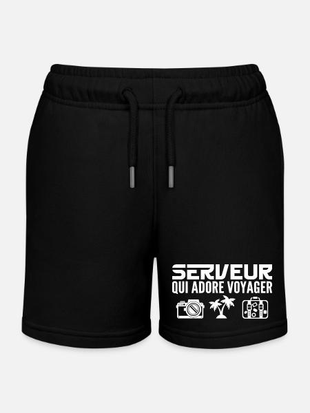 Reisende & Kellner: Leidenschaft & Entdeckung - Kinder Organic Joggingshorts Mini Bolter von Stanley/Stella - Schwarz