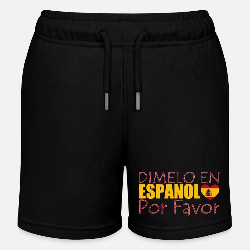 Espagnol Professeur d’espagnol Langue - Short de jogging enfant bio Stanley/Stella - noir