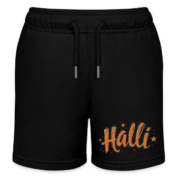 Halli & Galli Partnerlook Party outfit - Halli - Kinder Organic Joggingshorts Mini Bolter von Stanley/Stella - Schwarz - Vorne