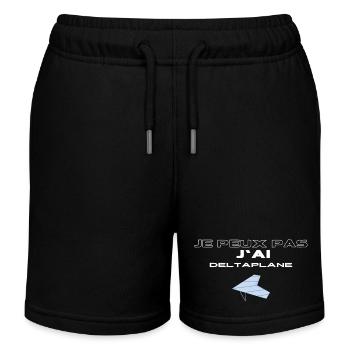 je peux pas j'ai deltaplane passion - Short de jogging enfant bio Stanley/Stella - noir - Devant
