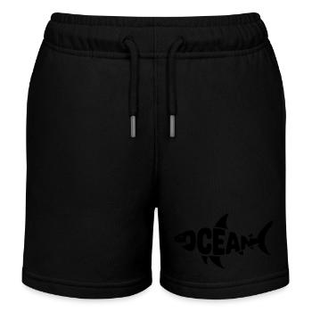 Ocean - Cool Shark Ocean Logo - Short de jogging enfant bio Stanley/Stella - noir - Devant
