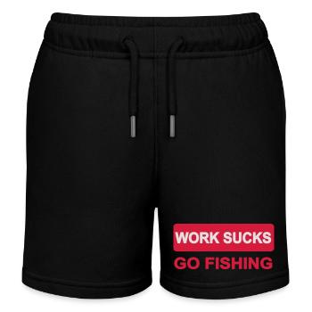 angling - Kids Organic Sweat Shorts by Stanley/Stella - black - Front
