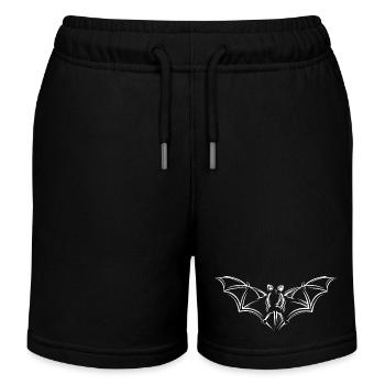 fledermaus bat symbol symbole Illustration sketch - Kinder Organic Joggingshorts Mini Bolter von Stanley/Stella - Schwarz - Vorne