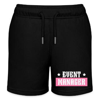 Event Manager rosa tshirt schwarz - Kinder Organic Joggingshorts Mini Bolter von Stanley/Stella - Schwarz - Vorne