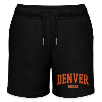 Imprimé universitaire vintage de Denver, Colorado - Short de jogging enfant bio Stanley/Stella - noir - Devant