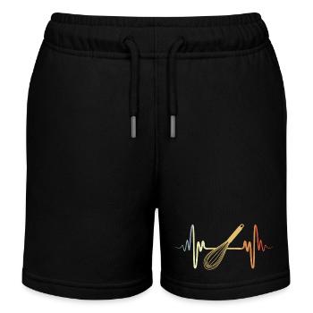 Vintage Hand Mixer - Kids Organic Sweat Shorts by Stanley/Stella - black - Front
