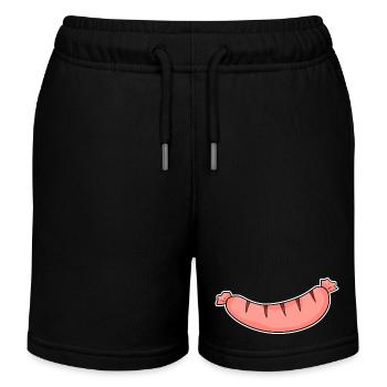 Motif de saucisse - Short de jogging enfant bio Stanley/Stella - noir - Devant