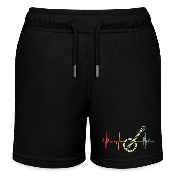 Ligne Banjo Heart - Short de jogging enfant bio Stanley/Stella - noir - Devant