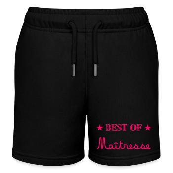 MAÎTRESSE. MERCI. MERCI MAÎTRESSE - Short de jogging enfant bio Stanley/Stella - noir - Devant