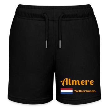 Almere Niederlande - Stilvolle Drucke - Kinder Organic Joggingshorts Mini Bolter von Stanley/Stella - Schwarz - Vorne