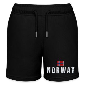 Norwegian flag, Norwegian patriot - Kids Organic Sweat Shorts by Stanley/Stella - black - Front