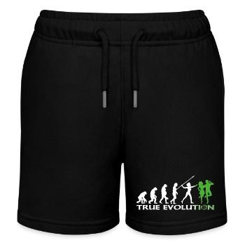 Evolution towards traditional Irish dance - Kids Organic Sweat Shorts by Stanley/Stella - black - Front