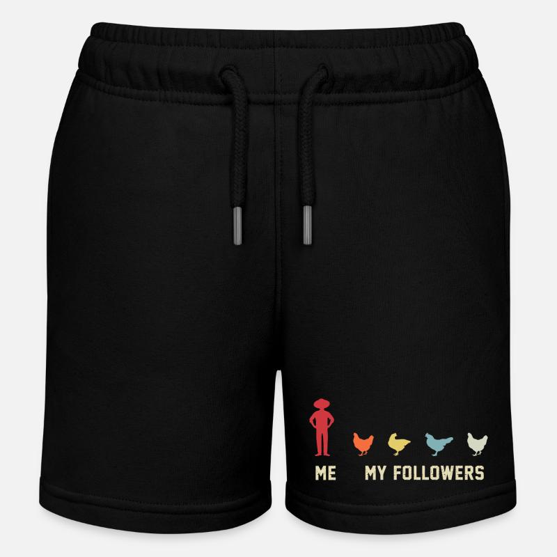 Je veux dire des poulets suiveurs - Short de jogging enfant bio Stanley/Stella - noir
