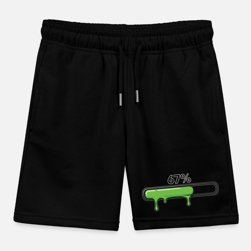 Slime Progress Bar 67 Meme Kids Organic Sweat Shorts by Stanley/Stella