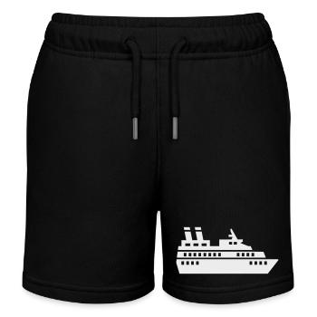 Kreuzfahrtschiff Silhouette Kreuzfahrt Schiff - Kinder Organic Joggingshorts Mini Bolter von Stanley/Stella - Schwarz - Vorne