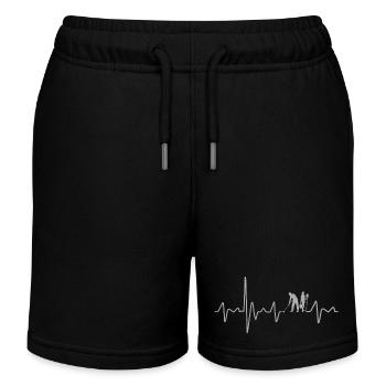 Building Cleaner Heartbeat Retro Cleaner - Kids Organic Sweat Shorts by Stanley/Stella - black - Front