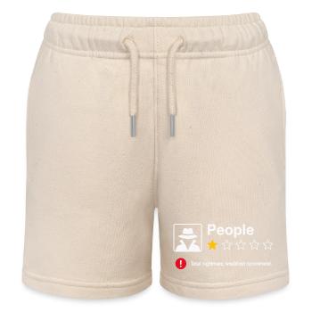 Menschen 1 Stern Bewertung Lustiges Sarkasmus - Kinder Organic Joggingshorts Mini Bolter von Stanley/Stella - Natur - Vorne