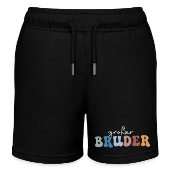 Großer Bruder - Kinder Organic Joggingshorts Mini Bolter von Stanley/Stella - Schwarz - Vorne