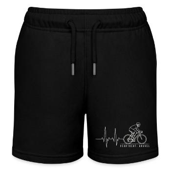 Heartbeat Gravel Bike - Kinder Organic Joggingshorts Mini Bolter von Stanley/Stella - Schwarz - Vorne