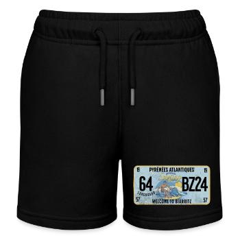 Willkommen in Biarritz - Kinder Organic Joggingshorts Mini Bolter von Stanley/Stella - Schwarz - Vorne