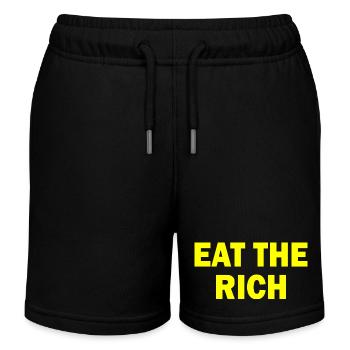 Eat the rich - Short de jogging enfant bio Stanley/Stella - noir - Devant