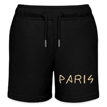 Paris Schriftzug Geschenk Geschenkidee - Kinder Organic Joggingshorts Mini Bolter von Stanley/Stella - Schwarz - Vorne