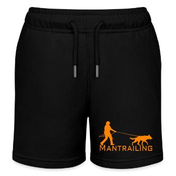 Mantrailing Orange - Kinder Organic Joggingshorts Mini Bolter von Stanley/Stella - Schwarz - Vorne