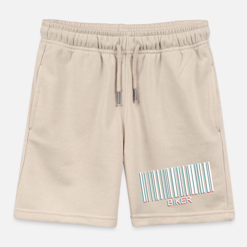 code barre biker white Short de jogging enfant bio Stanley/Stella