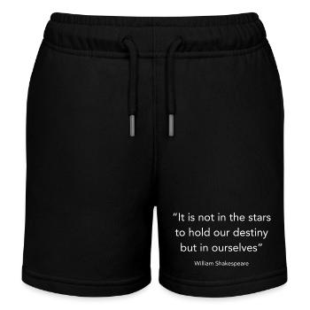 WillShakespeareQuote - Kids Organic Sweat Shorts by Stanley/Stella - black - Front