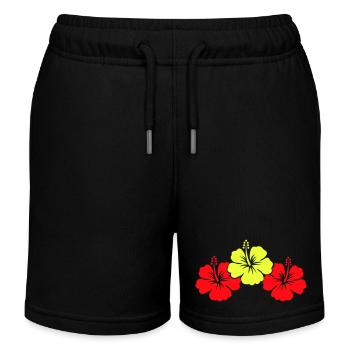 Fleur d’hibiscus 2 - Short de jogging enfant bio Stanley/Stella - noir - Devant