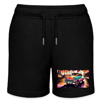 Kubanischer Traum: Sonne, Palmen und Havanna - Kinder Organic Joggingshorts Mini Bolter von Stanley/Stella - Schwarz - Vorne