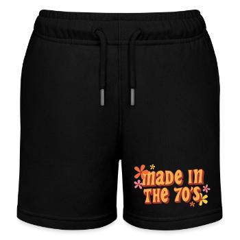 made in the 70s - Kinder Organic Joggingshorts Mini Bolter von Stanley/Stella - Schwarz - Vorne