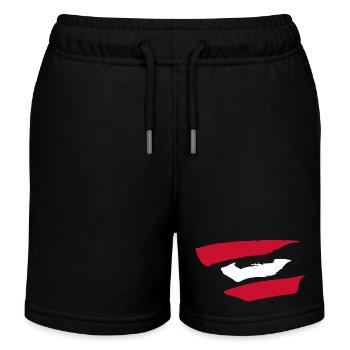 Austria Flag - Vintage - Kids Organic Sweat Shorts by Stanley/Stella - black - Front
