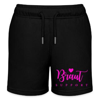 Bride Support - Kids Organic Sweat Shorts by Stanley/Stella - black - Front